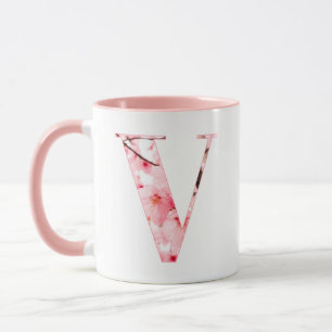 Monogrammed Sakura Mug with Customizable Name