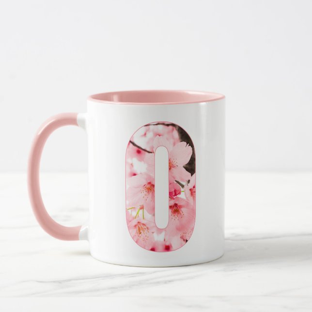 Monogrammed Sakura Mug with Customizable Name (Left)