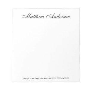 Monogrammed Script Notepad