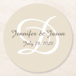 Monogrammed Set of paper coasters