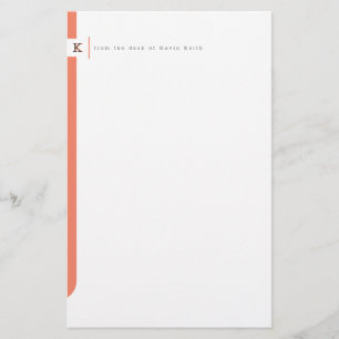 Monogrammed Sidebar Stationery