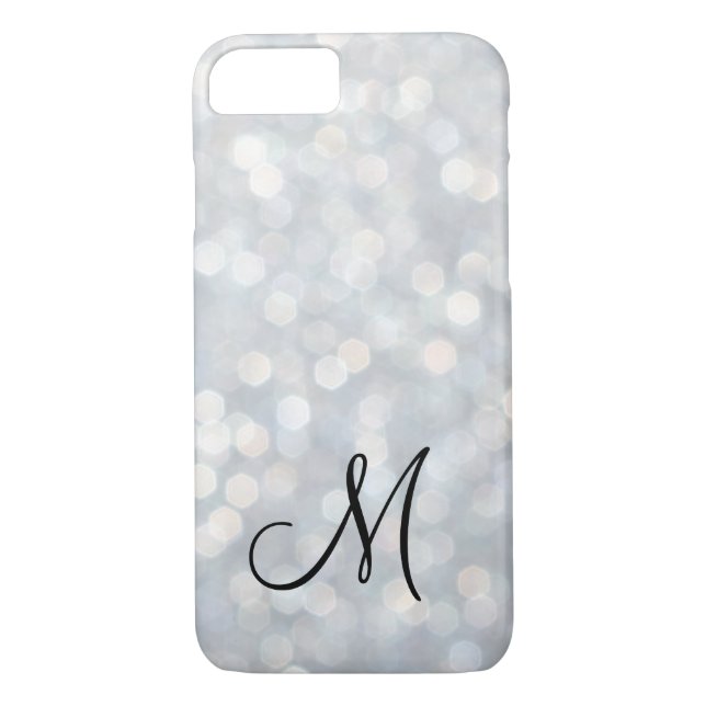Monogrammed Silver iPhone 7 Case (Back)