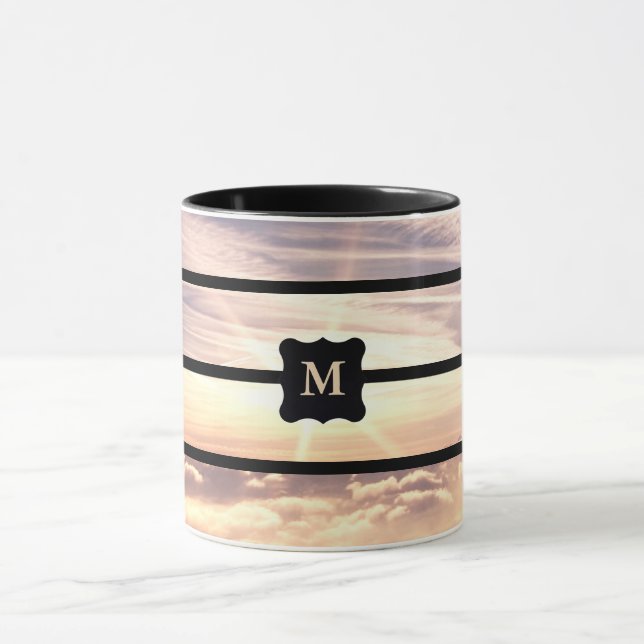 Monogrammed sky scene mug (Center)