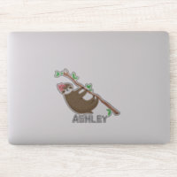 Monogrammed Sloth girl personalised