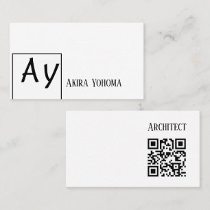Monogrammed Small Business Info Card