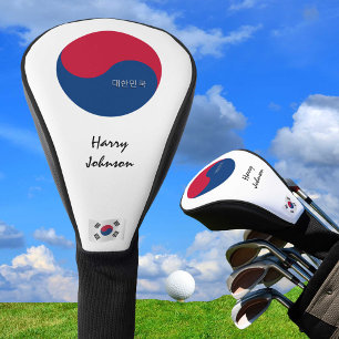 Monogrammed South Korea & Flag Golf Clubs Covers