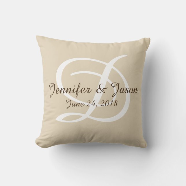 Monogrammed special event cushion (Front)