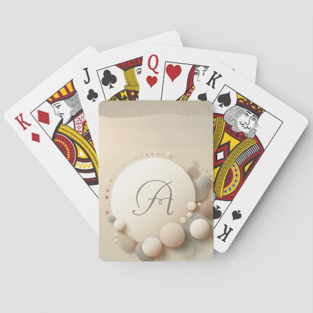 Monogrammed Sphere Harmony Playing Cards (Back)