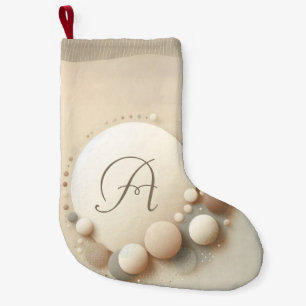 Monogrammed Sphere Harmony Small Christmas Stocking