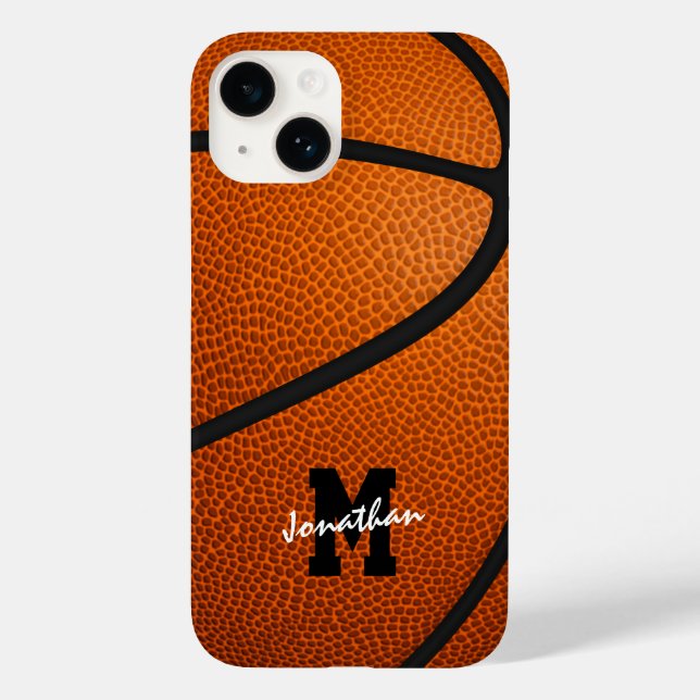 monogrammed sports gifts basketball Case-Mate iPhone case (Back)