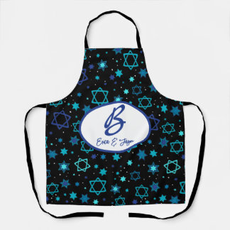 Monogrammed Star of David Apron
