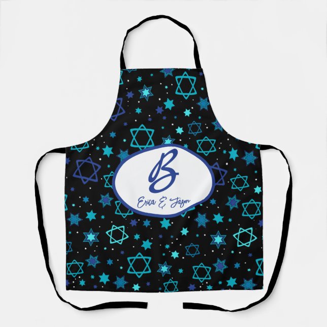 Monogrammed Star of David Apron (Front)