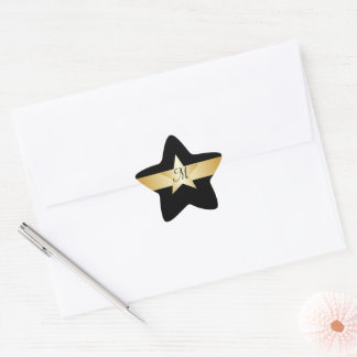 Monogrammed Star Sticker