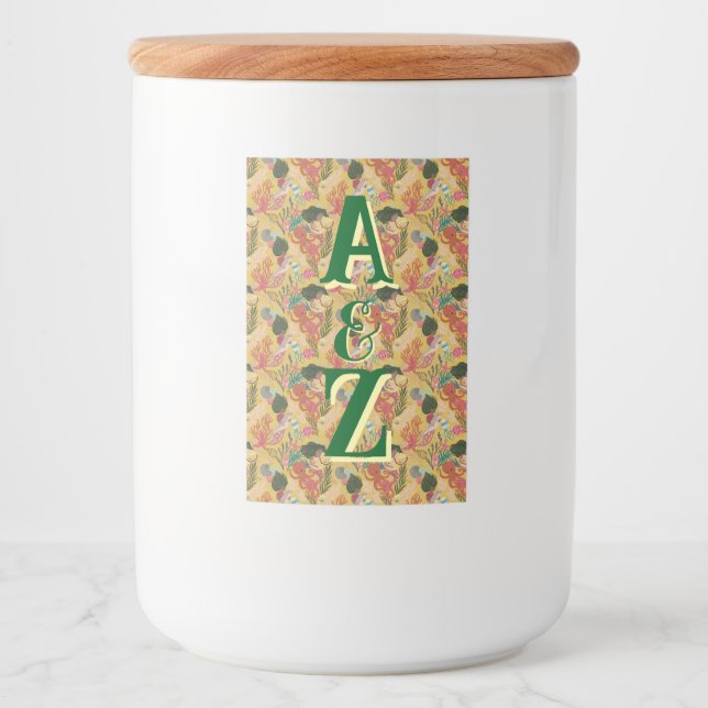 Monogrammed Storage Jar – Personalized Aesthetic C Food Label (Front)