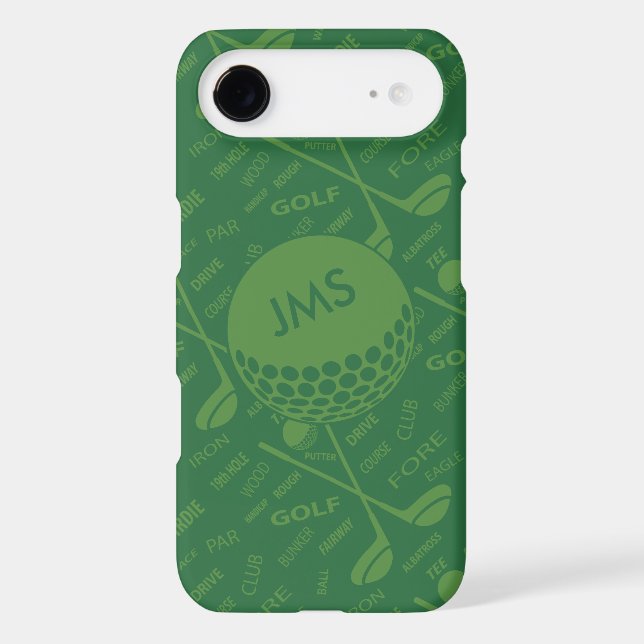 Monogrammed Subtle Golfer Pattern Case-Mate Samsung Galaxy Case (Back)