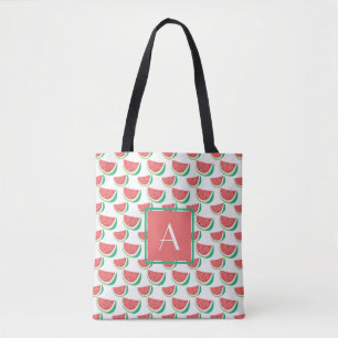 Monogrammed Summer Bags Watermelon Pattern
