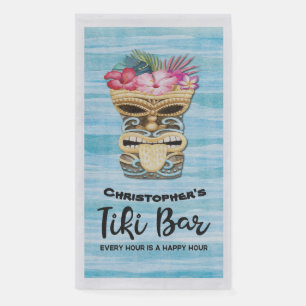 Monogrammed Summer Beach Tiki Bar Party Napkin