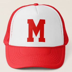 Monogrammed Superstar Red Trucker Hat