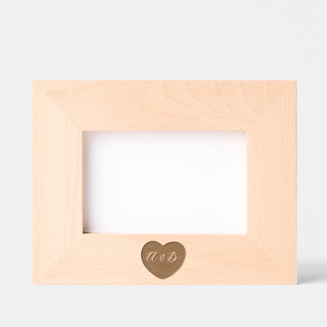 Monogrammed Sweethearts  Etched Frames (Front)
