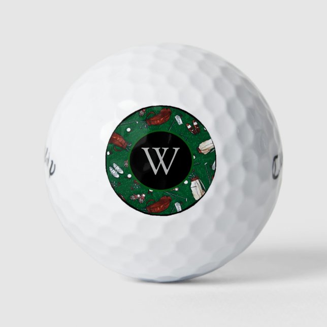 Monogrammed Tee Time Golf Golf Balls (Front)