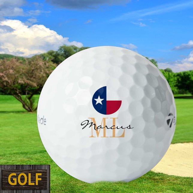 Monogrammed Texas Flag & Texas, USA Golf Golf Balls (Creator Uploaded)