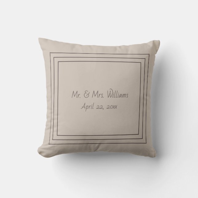 Monogrammed Throw Pillow (Front)