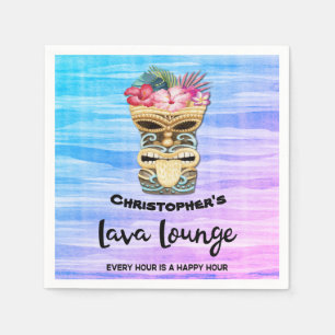 Monogrammed Tiki Bar Party Napkin