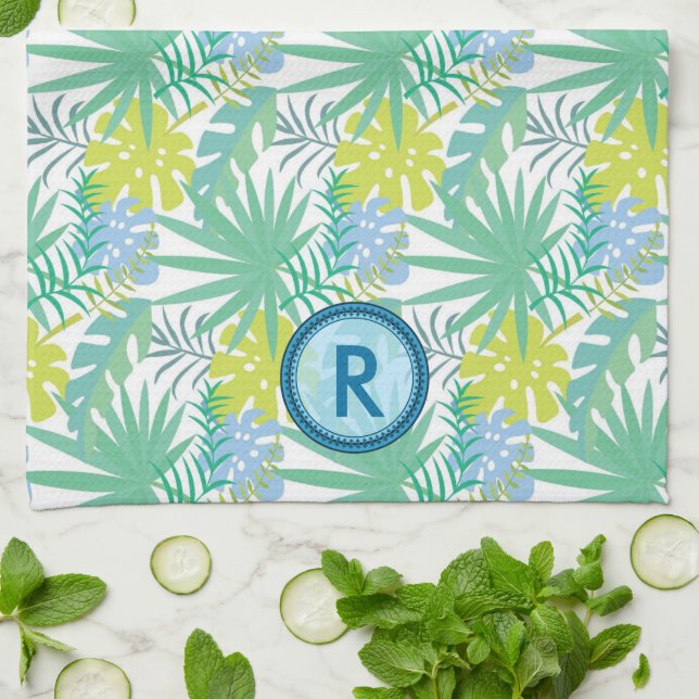Monogrammed Tropical Hand Towel (Folded)