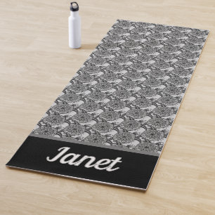 Monogrammed Turtle Mandala  Yoga Mat