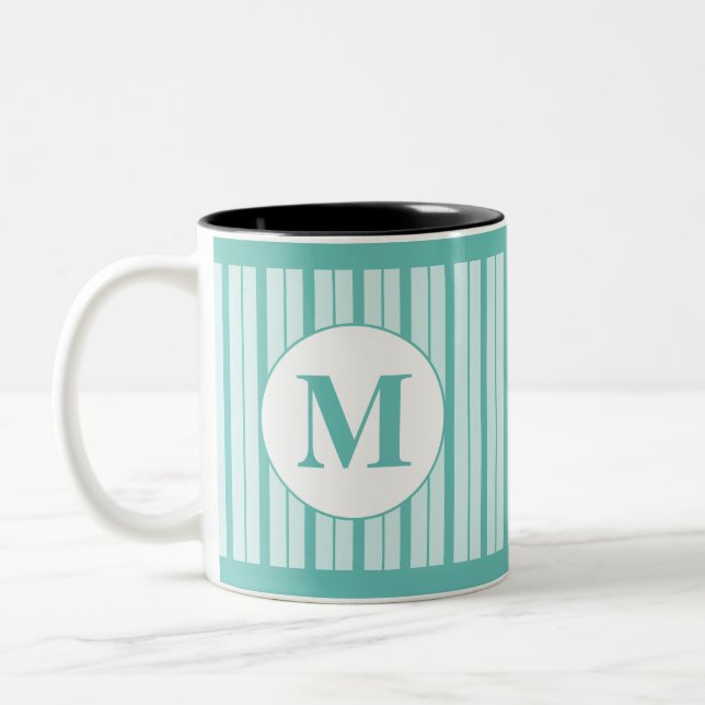 Monogrammed  Two-Tone coffee mug (Left)