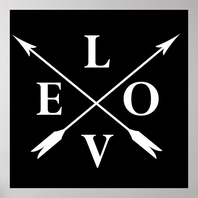 Monogrammed typography love poster (Front)