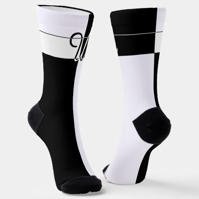 Monogrammed U Socks (Angled)
