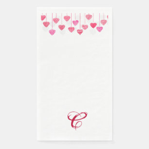 Monogrammed Valentines Day Guest Towels Napkin