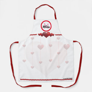 Monogrammed Valentines Day Kitchen Apron