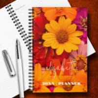 Monogrammed Vibrant Daisies