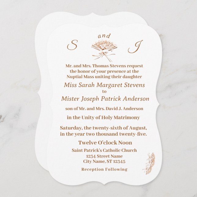Monogrammed Victorian Fan  Invitation (Creator Uploaded)