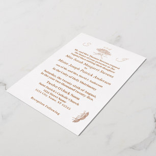 Monogrammed Victorian Wedding Invitation