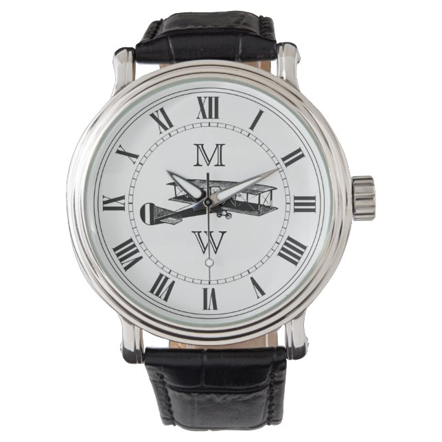 Monogrammed Vintage Aeroplane Watch (Front)