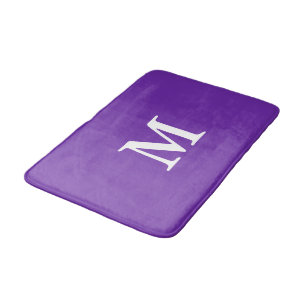Monogrammed Violet Purple Bath Mat