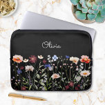 Monogrammed Watercolor Colourful Wildflower Meadow Laptop Sleeve<br><div class="desc">Introducing our Monogrammed Watercolor Colourful Wildflower Meadow laptop sleeve. A pretty blooms and nature vibes addition to your electronic decor. Suitable as gift for flower and nature lovers.</div>