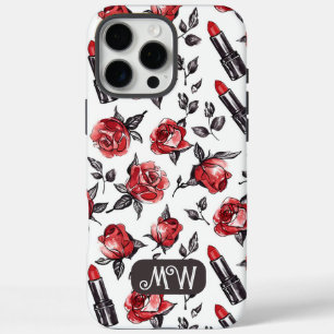 Monogrammed Watercolor Floral Botanical iPhone 16 Pro Max Case
