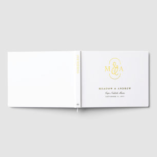 Monogrammed Wedding Guestbook Ampersand & Initials