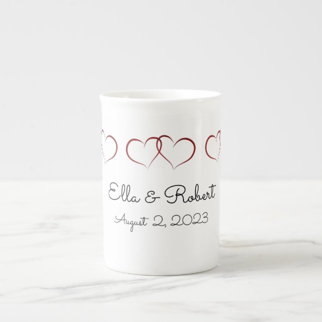 Monogrammed wedding or anniversary Speciality Mug (Front)