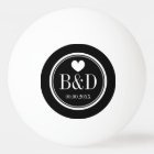 Monogrammed wedding party favour ping pong balls