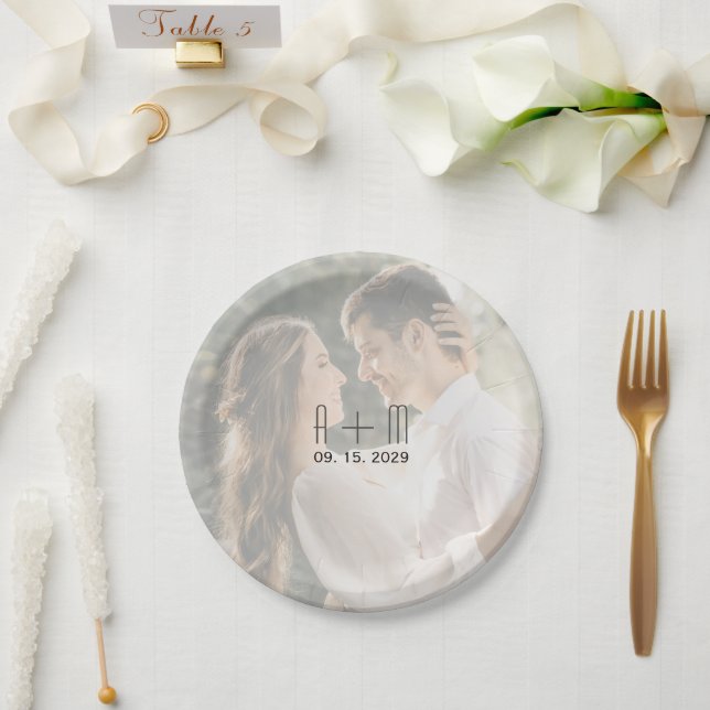 Monogrammed Wedding Photo Plates (Wedding)