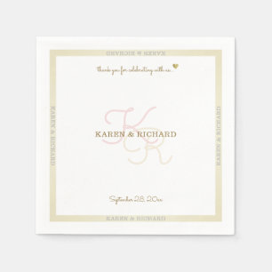 Monogrammed Wedding reception Napkin