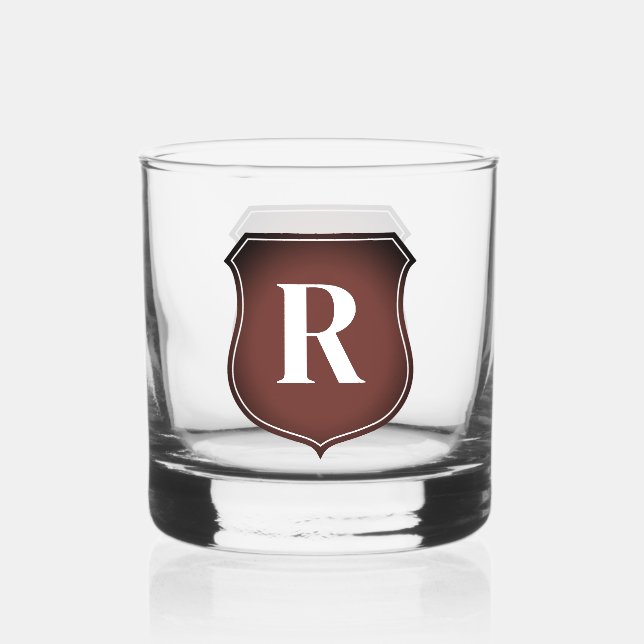 Monogrammed whiskey glass gift for Father's Day (Front)