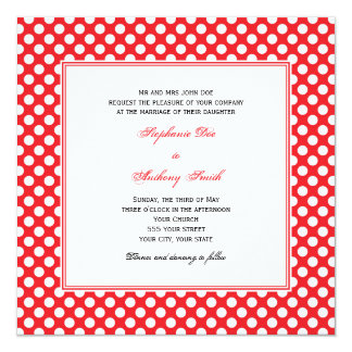 Red Polka Dot Wedding Invitations 7