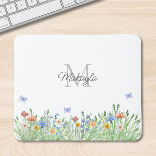 Monogrammed Wildflower  Mouse Mat