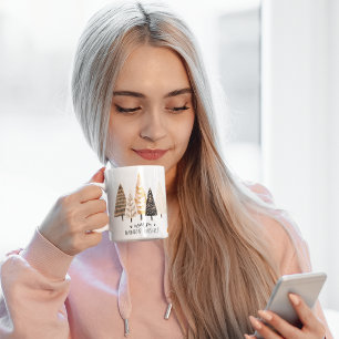 Monogrammed Winter Greetings: Personalised Funny Coffee Mug